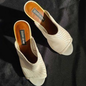 Lord & Taylor Design Lab White Woven Mules